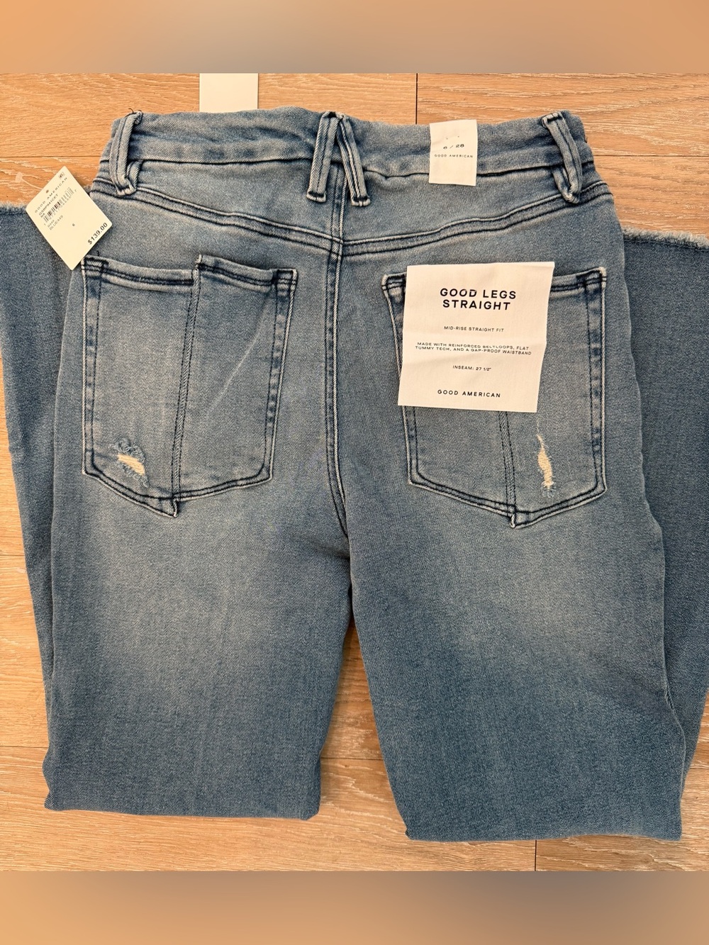 NWT Good American Good Legs Straight Jeans Sizs 6/28 - Picture 5 of 9